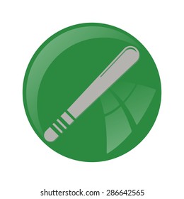 vector illustration of modern b lack icon baton protection