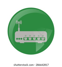 vector illustration of modern b lack icon router