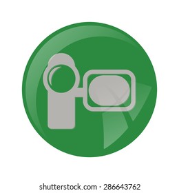 vector illustration of modern b lack icon camcorder