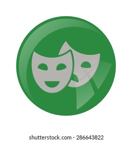 vector illustration of modern b lack icon mask movie