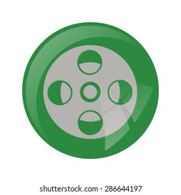 vector illustration of modern b lack icon reel of film