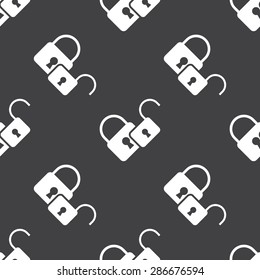 vector illustration of modern b lack icon lock
