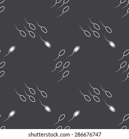 vector illustration of modern b lack icon sperm