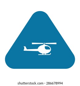 vector illustration of modern b lack icon helicopter