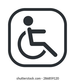 vector illustration of modern b lack icon disabled