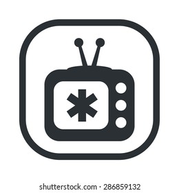vector illustration of modern b lack icon medical tv