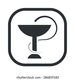 vector illustration of modern b lack icon medical bowls