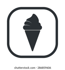 vector illustration of modern b lack icon ice cream