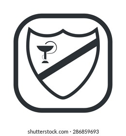 vector illustration of modern b lack icon hospital