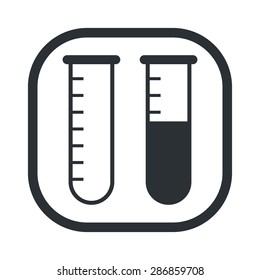vector illustration of modern b lack icon test-tube