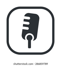 vector illustration of modern b lack icon microphone