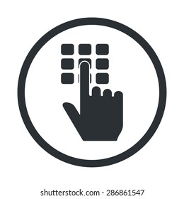 vector illustration of modern b lack icon signaling