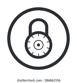 vector illustration of modern b lack icon lock
