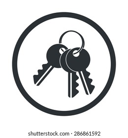 vector illustration of modern b lack icon key
