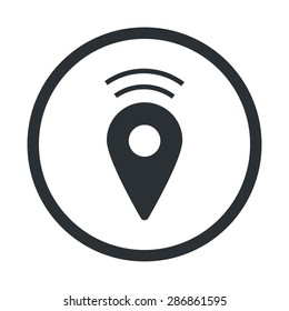 vector illustration of modern b lack icon marker