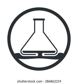 vector illustration of modern b lack icon test-tube