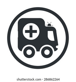 vector illustration of modern b lack icon ambulance