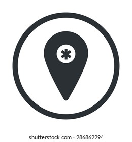 vector illustration of modern b lack icon hospital