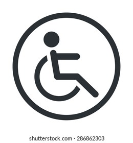 vector illustration of modern b lack icon disabled