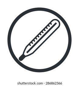 vector illustration of modern b lack icon medical thermometer