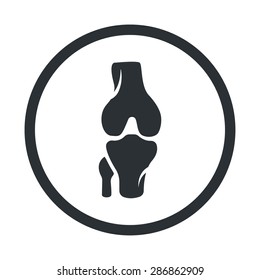 vector illustration of modern b lack icon bone