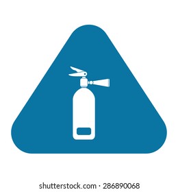 vector illustration of modern b lack icon fire extinguisher