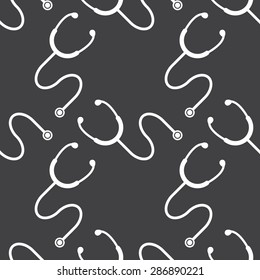 vector illustration of modern b lack icon stethoscope