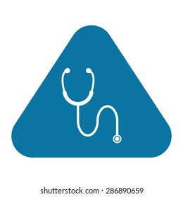 vector illustration of modern b lack icon stethoscope