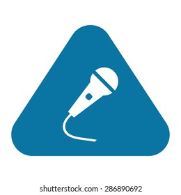 vector illustration of modern b lack icon microphone