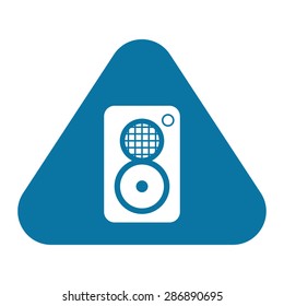 vector illustration of modern b lack icon subwoofer
