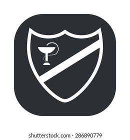 vector illustration of modern b lack icon hospital