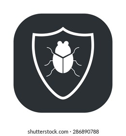 vector illustration of modern b lack icon virus