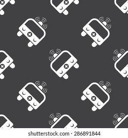 vector illustration of modern b lack icon ambulance