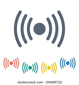 vector illustration of modern b lack icon signaling