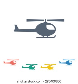 vector illustration of modern b lack icon helicopter