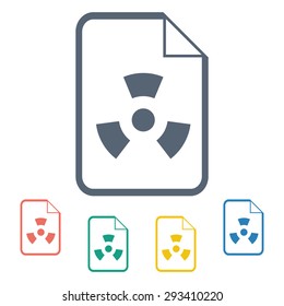 vector illustration of modern b lack icon virus