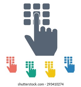 vector illustration of modern b lack icon signaling