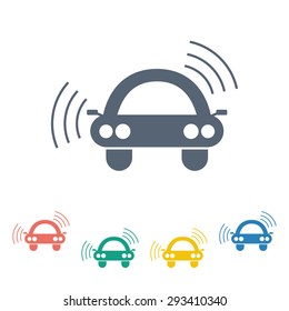 vector illustration of modern b lack icon signaling