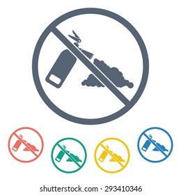 vector illustration of modern b lack icon fire extinguisher