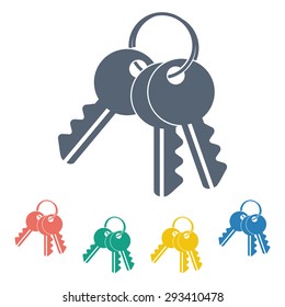 vector illustration of modern b lack icon key