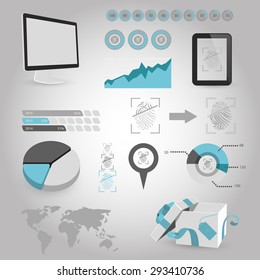 vector illustration of modern b lack icon fingerprint