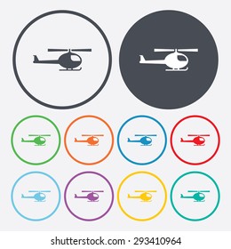 vector illustration of modern b lack icon helicopter