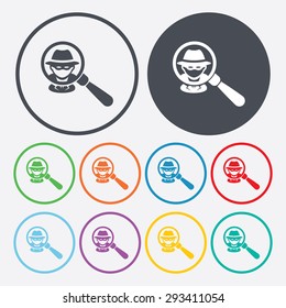 vector illustration of modern b lack icon police