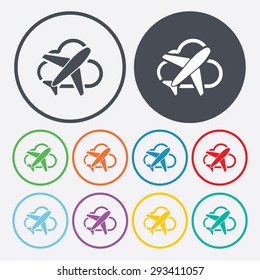 vector illustration of modern b lack icon airplane