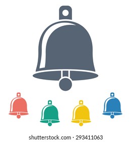 vector illustration of modern b lack icon bell