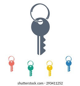 vector illustration of modern b lack icon key