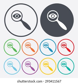 vector illustration of modern b lack icon detective