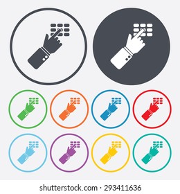 vector illustration of modern b lack icon signaling
