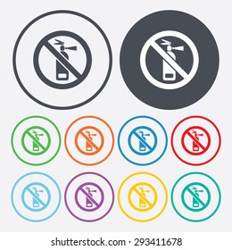 vector illustration of modern b lack icon fire extinguisher