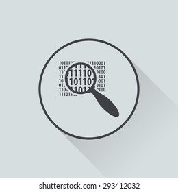 vector illustration of modern b lack icon program code